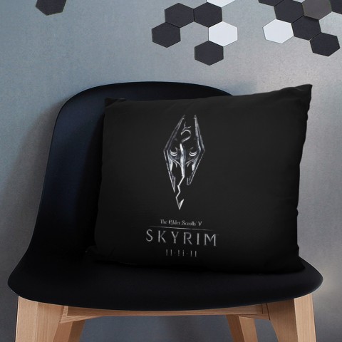 Подушка 30х40 "Skyrim Black logo"
